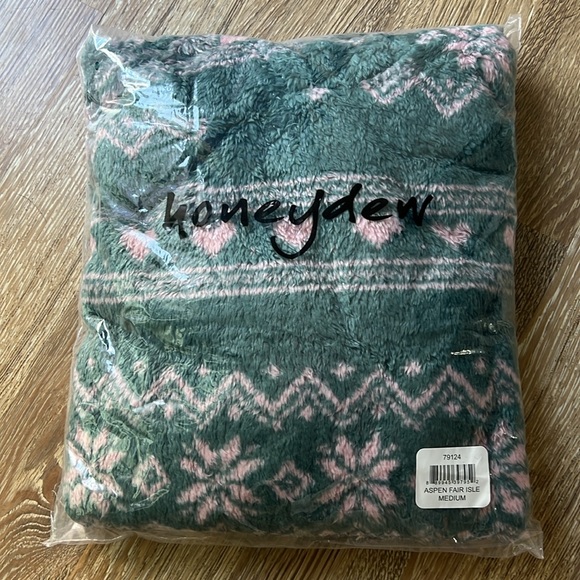 Honeydew Aspen Fair Isle plush hoodie Women’s medium - Picture 4 of 4